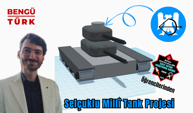 Ortaokul öğrencilerinden çift namlulu Selçuklu Millî Tank Projesi