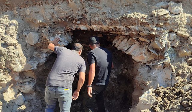 Kahramanmaraş'ta cami temeli kazısında tarihi kemer ve tünel bulundu