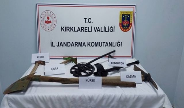 Kırklareli merkezli 3 ilde kaçak kazı operasyonunda 14 şüpheli yakalandı