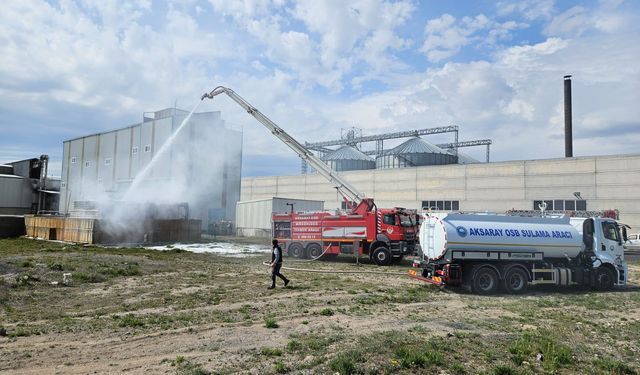 Aksaray'daki yağ fabrikasında çıkan yangın söndürüldü
