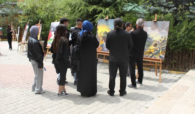 Van'da Filistin temalı resim sergisi düzenlendi