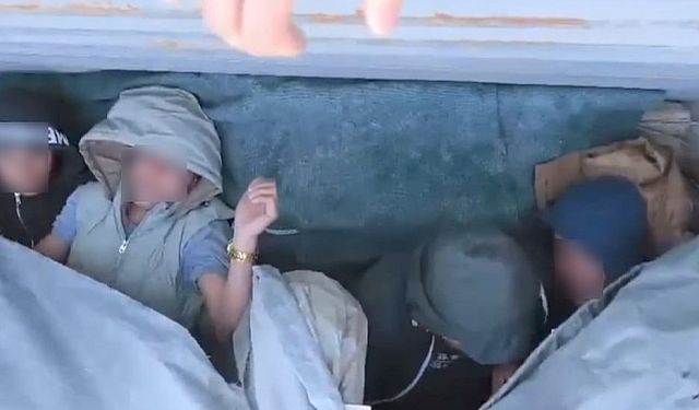 Amasya'da tırda 10 düzensiz göçmen yakalandı