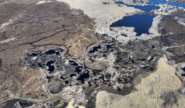 Kayseri'de Sultan Sazlığı Milli Parkı'ndaki yangın söndürüldü