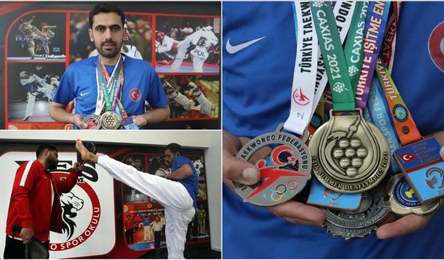 Olimpiyat üçüncüsü işitme engelli milli tekvandocu Yasin Çimen'in gözü zirvede