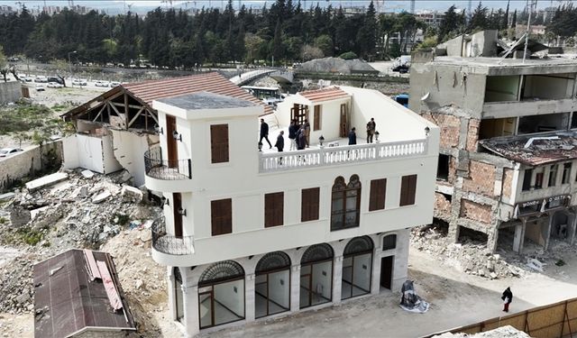 Depremde yıkılan Hatay Edebiyat Müze Kütüphanesinin yeniden inşasında sona yaklaşıldı