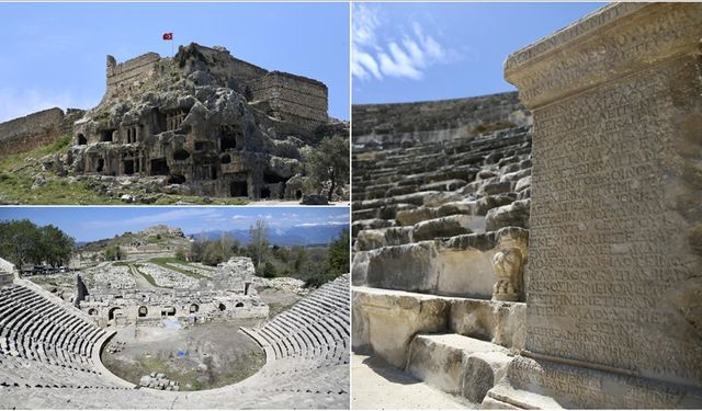 Restorasyonu süren Tlos Antik Kenti'nin tiyatrosu sahne için gün sayıyor