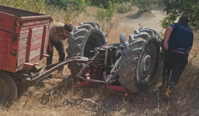 Edirne'de devrilen traktörün sürücüsü öldü