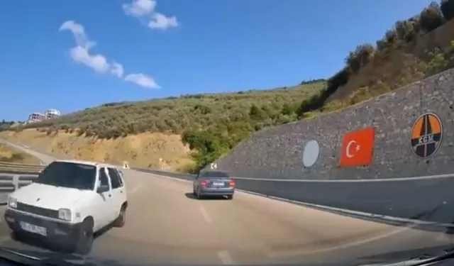 Bursa’da Otobanda Ters Yöne Giren Araç Trafiği Alt Üst Etti