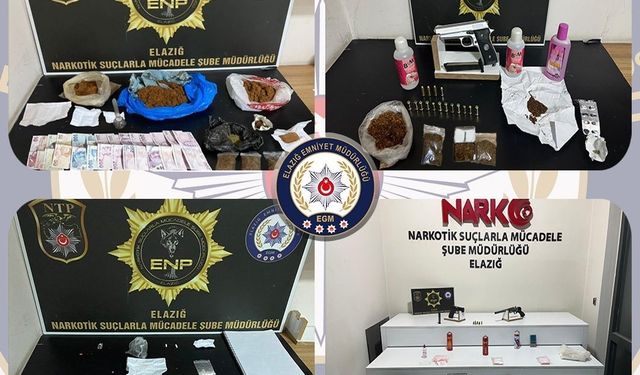 Elazığ’da uyuşturucu operasyonu: 7 tutuklama