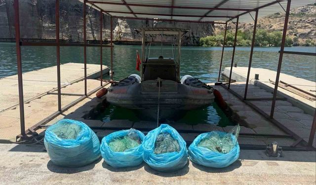 Ağ ile avlanma yasağına uymayan şahıs yakalandı