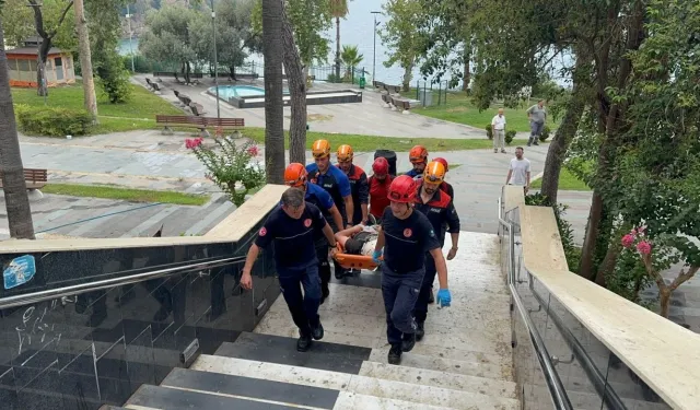 Antalya'da falezlerden düşen kişi kurtarıldı