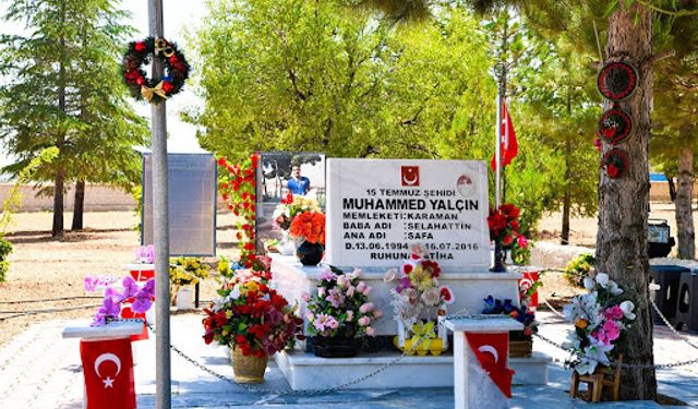 15 Temmuz şehidi Muhammed Yalçın Karaman'daki mezarı başında anıldı