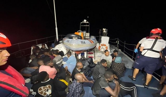 Bodrum’da 35 düzensiz göçmen kurtarıldı