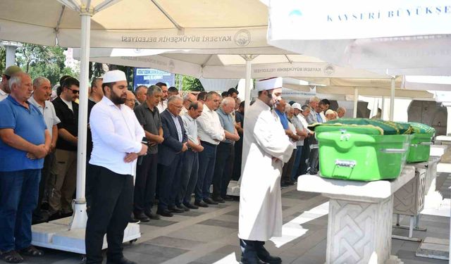 Erciyes Dağı’nda ölü bulunan çift son yolculuğuna uğurlandı