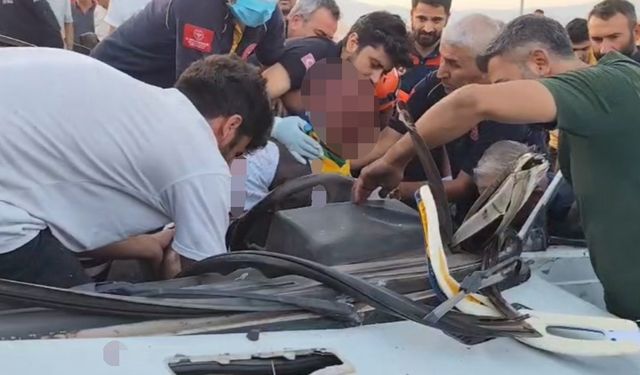 Adıyaman’da otomobil takla attı: 1’i ağır 4 yaralı