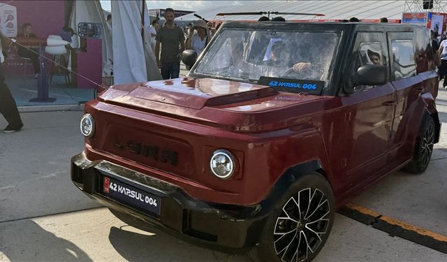 Öğrencilerin geliştirdiği elektrikli araç Lyra, TEKNOFEST'te sergileniyor