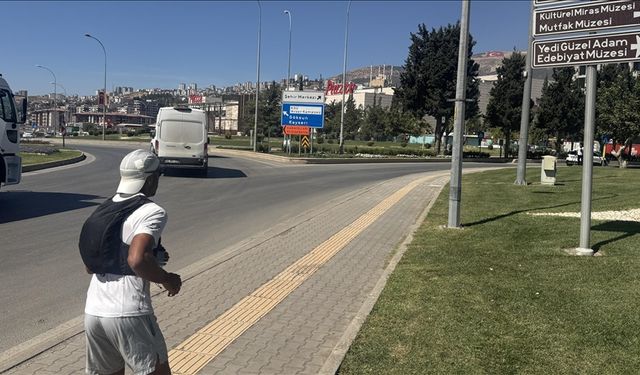 Türk kültürünü tanıtmak için 35 gündür koşan gurbetçi Kahramanmaraş'a ulaştı