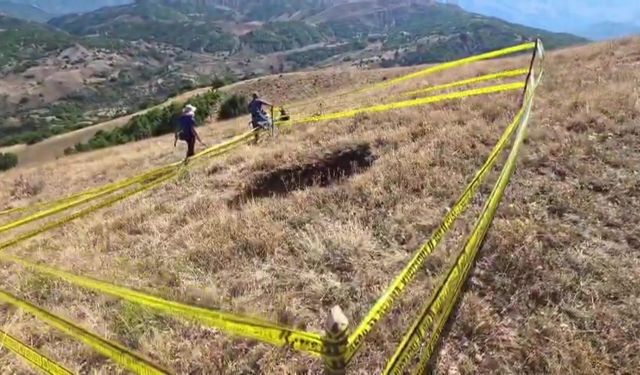 Tunceli'de tespit edilen çukurun incelenmesi için çalışma başlatıldı