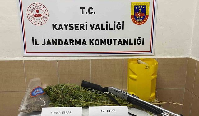 Kayseri’de 1 kilo 690 gram kubar esrar ele geçirildi: 1 gözaltı