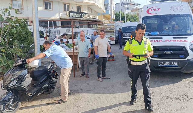 Manavgat’ta devrilen motosikletin sürücüsü yaralandı