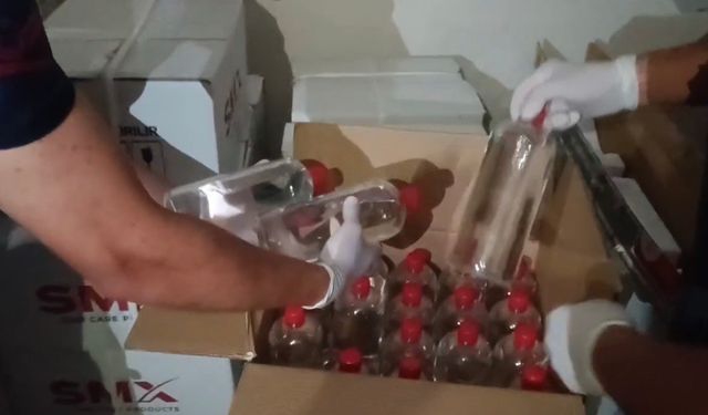 Jandarmadan kaçak alkol baskını: 620 litre etil alkol ele geçirildi