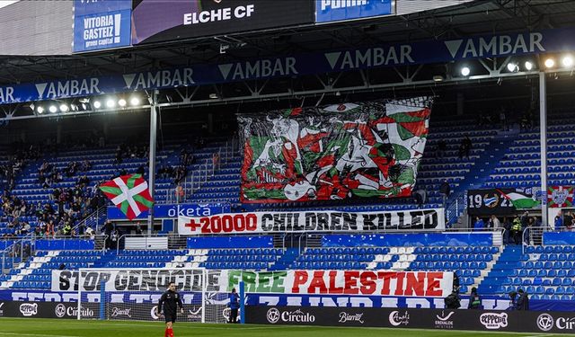 La Liga'da Bask takımları, bu haftaki maçlarında Filistin'e büyük destek verdi