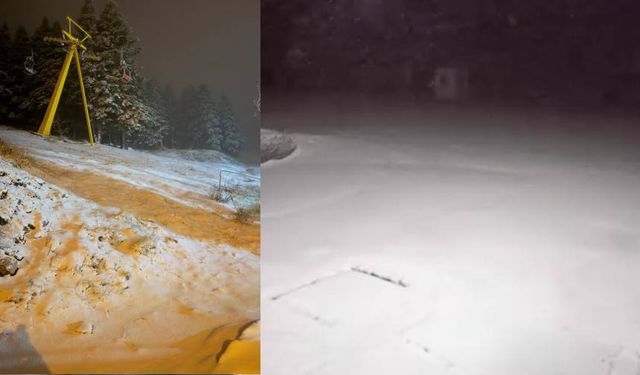 Uludağ'da kar yağışı etkili oluyor