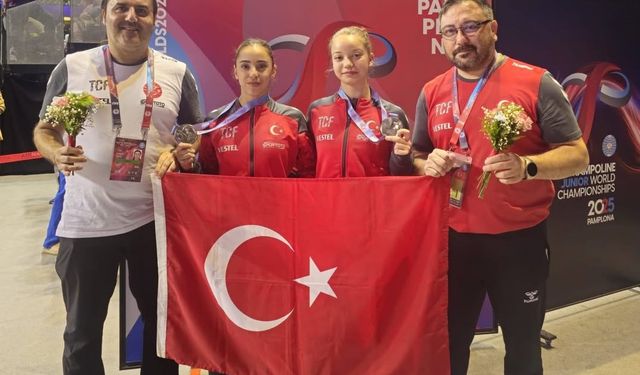 Genç cimnastikçiler, Dünya Trampolin Şampiyonası'nda 2 madalya kazandı