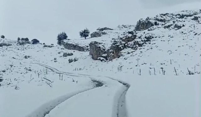 Mersin’in yüksek kesimlerinde kar yağışı etkili oldu