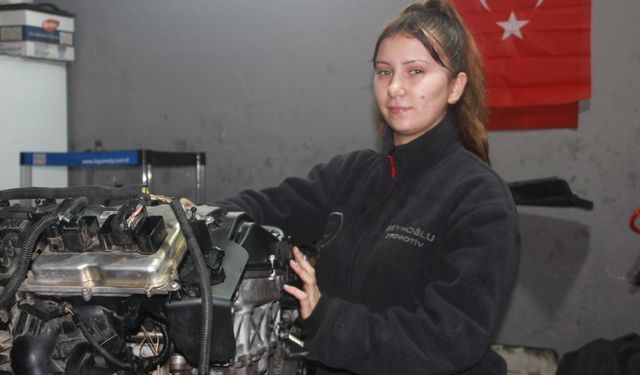Sanayinin tek kız çırağı: 17 yaşındaki Dilem, hayalinin peşinde koşuyor