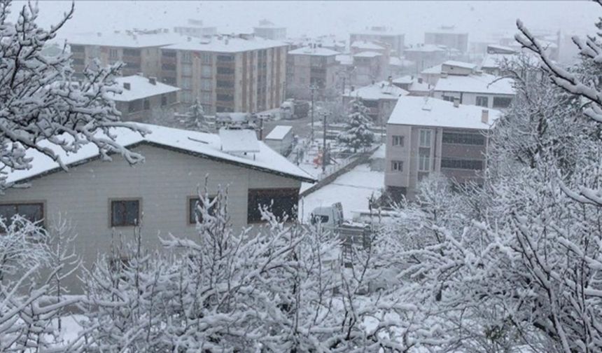 Samsun ve Tokat'ta kar yağışı etkili oldu