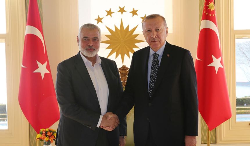 Cumhurbaşkanı Erdoğan, Hamas Siyasi Büro Başkanı Haniye'yi kabul etti