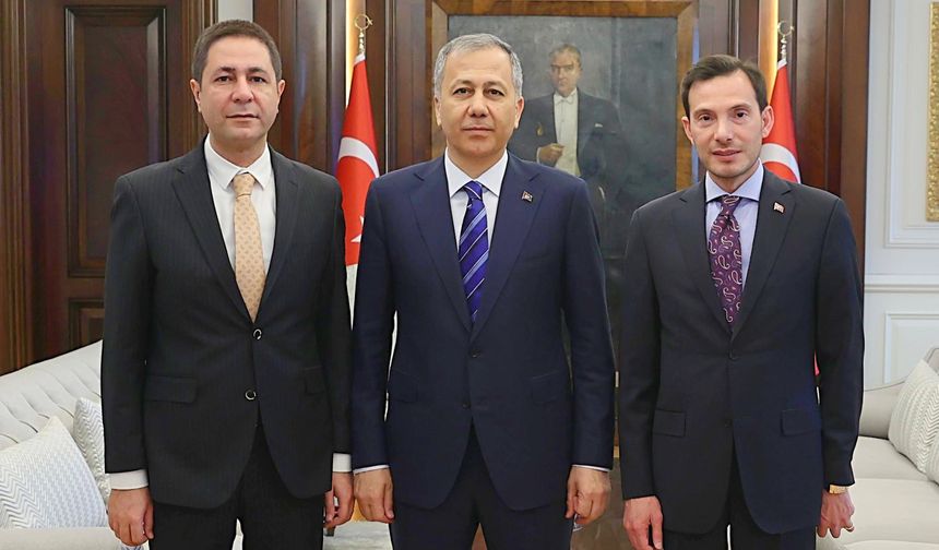 Tokat Belediye Başkanı Mehmet Kemal Yazıcıoğlu ve MHP Tokat Milletvekili Yücel Bulut, Bakan Yerlikaya'yı ziyaret etti