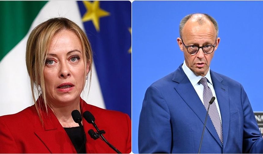 İtalya Başbakanı Meloni ve Almanya Başbakanı Merz Roma'da görüştü