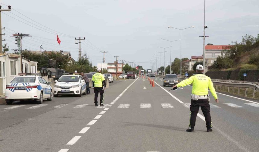 Ordu’da bir haftada 17 bin araç ve sürücüsü denetlendi