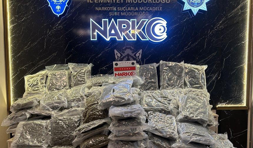 Hamzabeyli Sınır Kapısı'nda aranan tırda 115 kilogram uyuşturucu ele geçirildi
