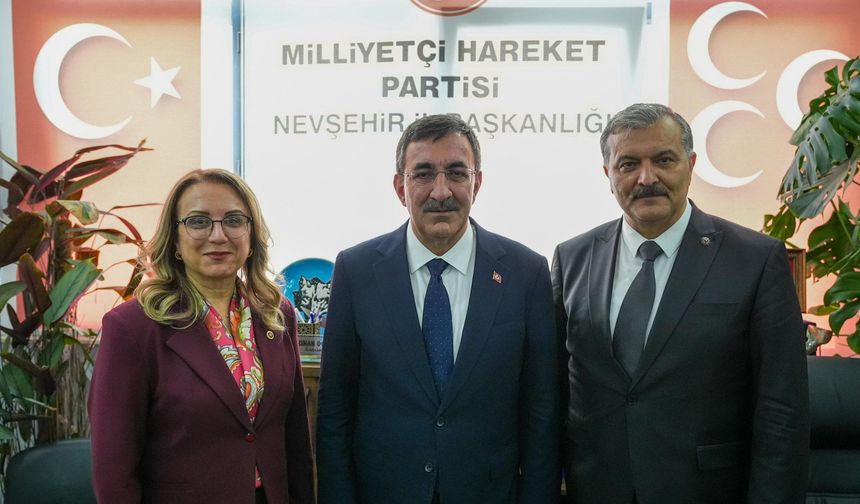 Cumhurbaşkanı Yardımcısı Yılmaz'dan MHP Nevşehir İl Başkanlığına ziyaret