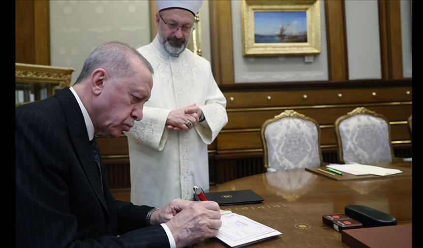 Cumhurbaşkanı Erdoğan, Türkiye Diyanet Vakfına kurban bağışında bulundu