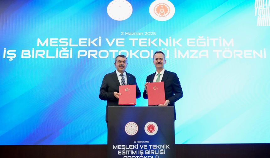 Milli Eğitim Bakanlığı ile Savunma Sanayii Başkanlığı Arasında Mesleki Eğitim Protokolü İmzalandı